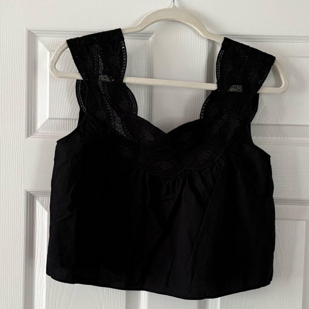 J Crew Cropped Sleeveless Cotton Top, Sz XS